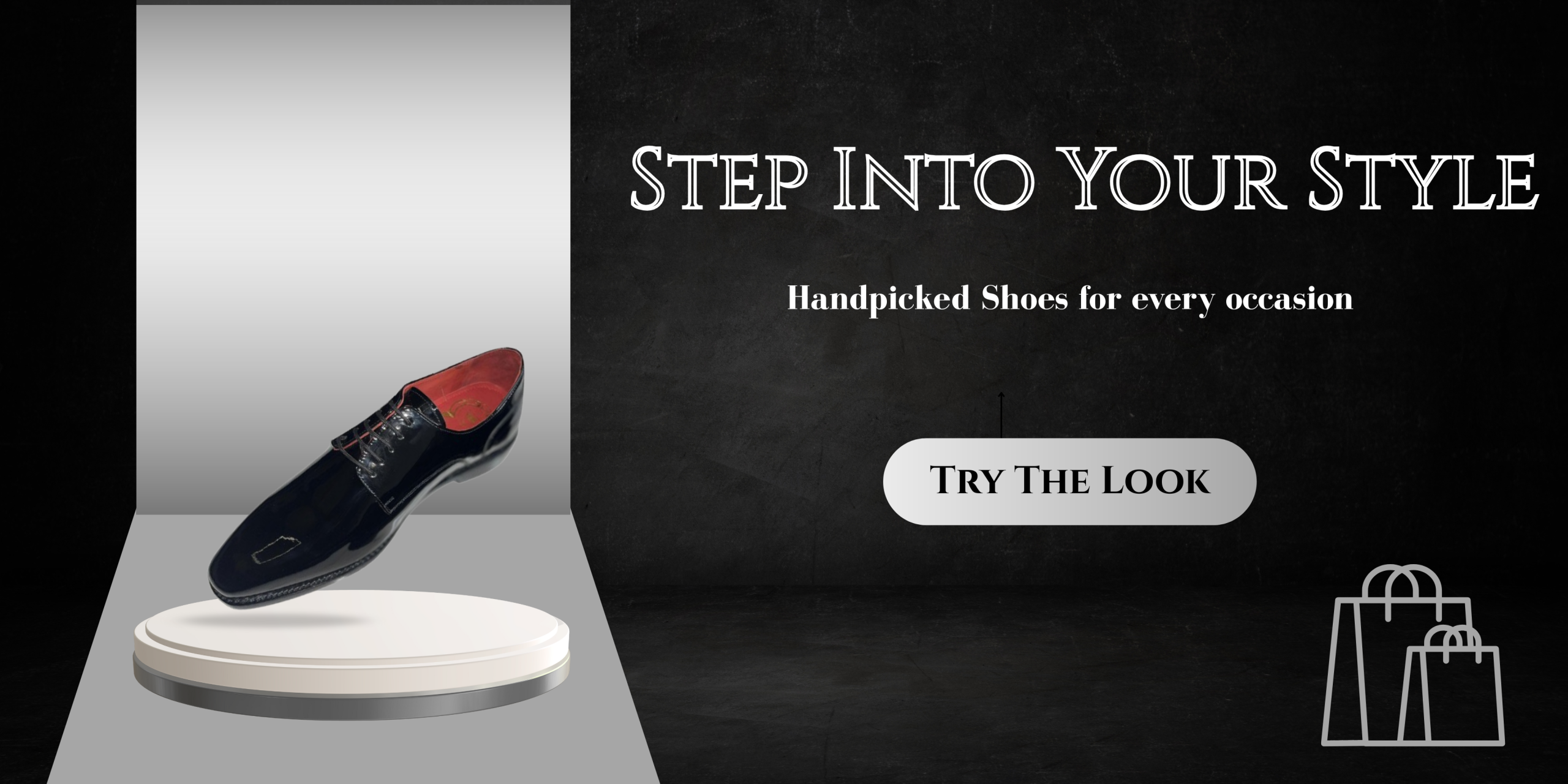 Black & Brown Simple New shoes alert Banner